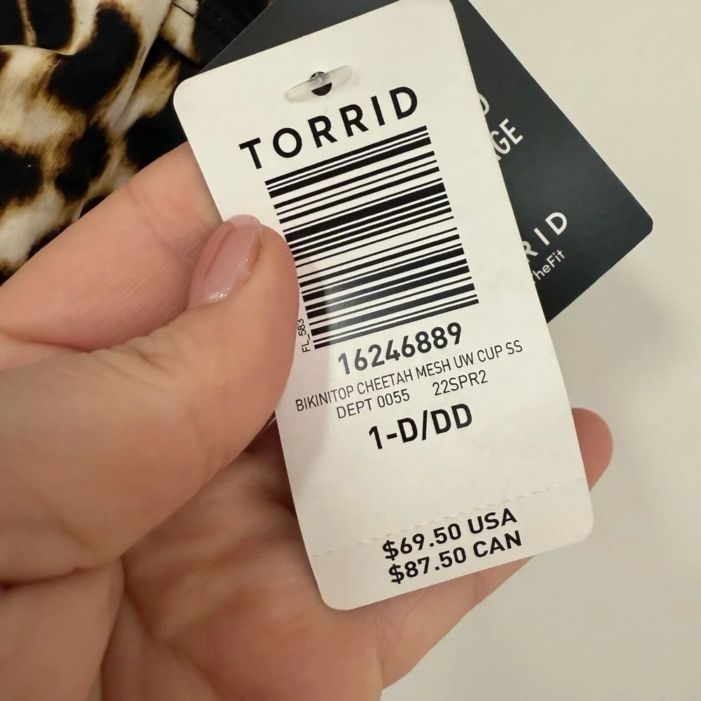 Torrid Leopard Print Mesh Bikini Top - Picture 3 of 5